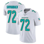 Johmsee M.Dolphins #72 Jonah Savaiinaea Player White Limited Vapor Untouchable Home Game Stitched Jerseys