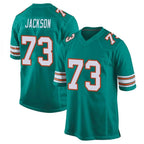 Johmsee M.Dolphins #73 Austin Jackson Player Aqua Alternate Home Game Stitched Jerseys