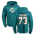 Johmsee M.Dolphins #73 Austin Jackson Player Aqua LOGO Pullover Hoodies Limited Stitched Jerseys