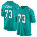 Johmsee M.Dolphins #73 Austin Jackson Player Aqua Team Color Home Game Stitched Jerseys