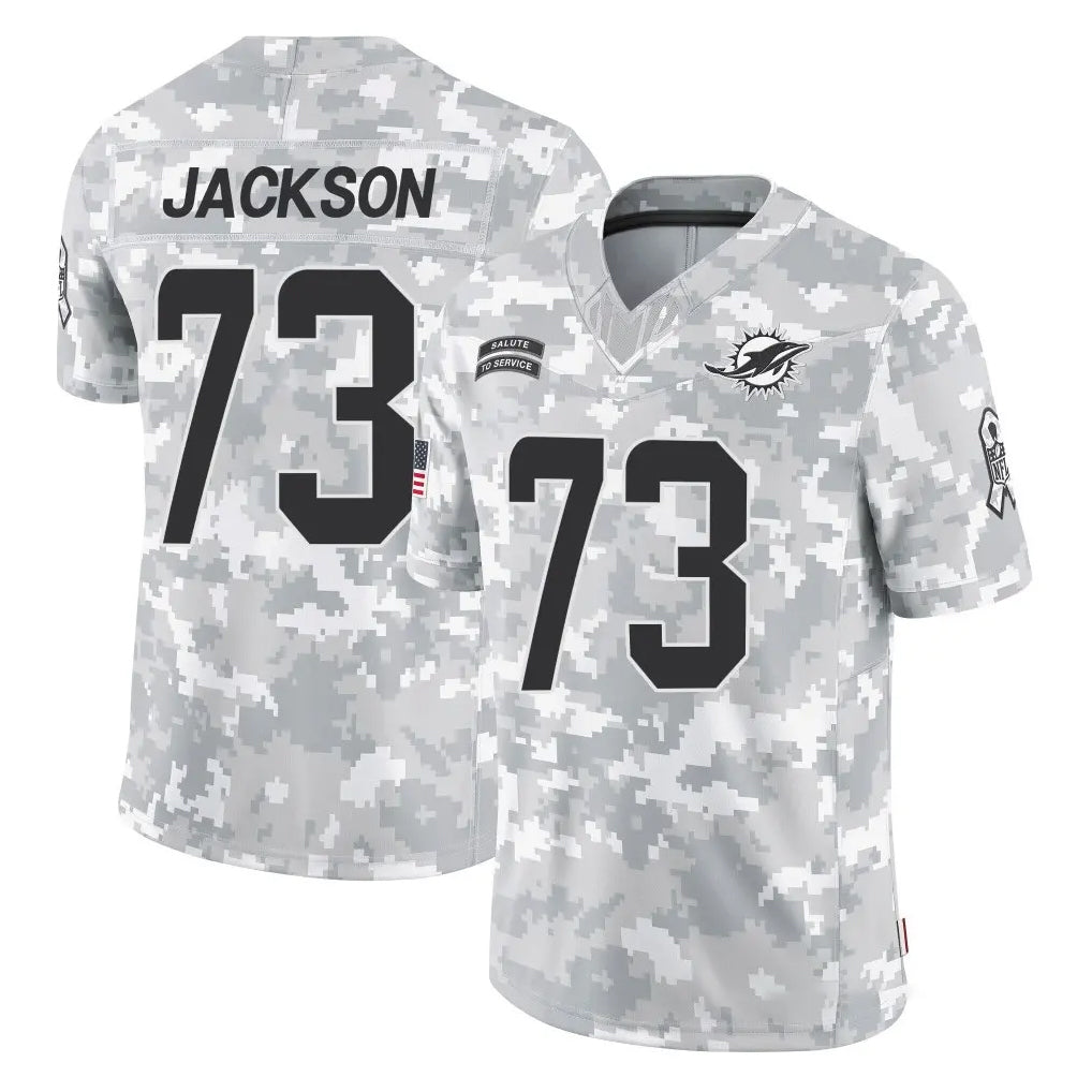Johmsee M.Dolphins #73 Austin Jackson Player Arctic Camo Salute To Service Limited Game Stitched Jerseys