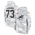 Johmsee M.Dolphins #73 Austin Jackson Player Arctic Camo Salute to Service Hoodies Limited Game Stitched Jerseys