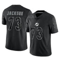 Johmsee M.Dolphins #73 Austin Jackson Player Black Reflective Limited Game Stitched Jerseys