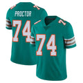 Johmsee M.Dolphins #74 Kadyn Proctor Player Aqua Limited Alternate Vapor Untouchable Home Game Stitched Jerseys