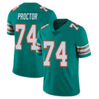 Johmsee M.Dolphins #74 Kadyn Proctor Player Aqua Limited Alternate Vapor Untouchable Home Game Stitched Jerseys