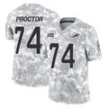 Johmsee M.Dolphins #74 Kadyn Proctor Player Arctic Camo Salute To Service Limited Game Stitched Jerseys