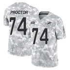 Johmsee M.Dolphins #74 Kadyn Proctor Player Arctic Camo Salute To Service Limited Game Stitched Jerseys