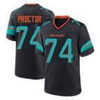 Johmsee M.Dolphins #74 Kadyn Proctor Player Black Pitch Rivalries Collection Home Game Stitched Jerseys