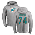 Johmsee M.Dolphins #74 Kadyn Proctor Player Gray LOGO Pullover Hoodies Limited Stitched Jerseys