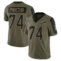 Johmsee M.Dolphins #74 Kadyn Proctor Player Olive Salute To Service Limited Game Stitched Jerseys