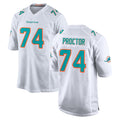 Johmsee M.Dolphins #74 Kadyn Proctor Player White Limited Home Game Stitched Jerseys