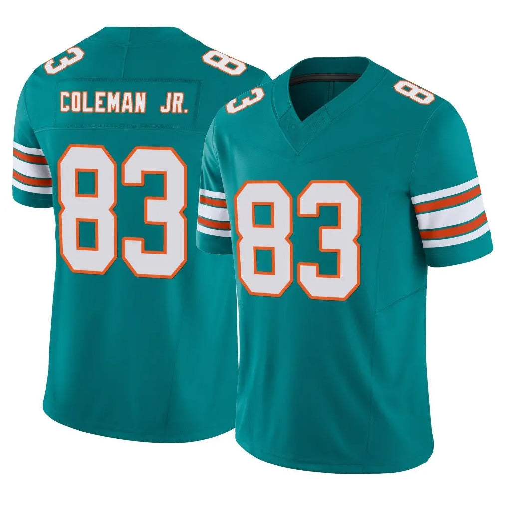 Johmsee M.Dolphins #83 Kevin Coleman Jr. Player Aqua Limited Alternate Vapor F.U.S.E. Home Game Stitched Jerseys