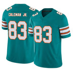 Johmsee M.Dolphins #83 Kevin Coleman Jr. Player Aqua Limited Alternate Vapor F.U.S.E. Home Game Stitched Jerseys