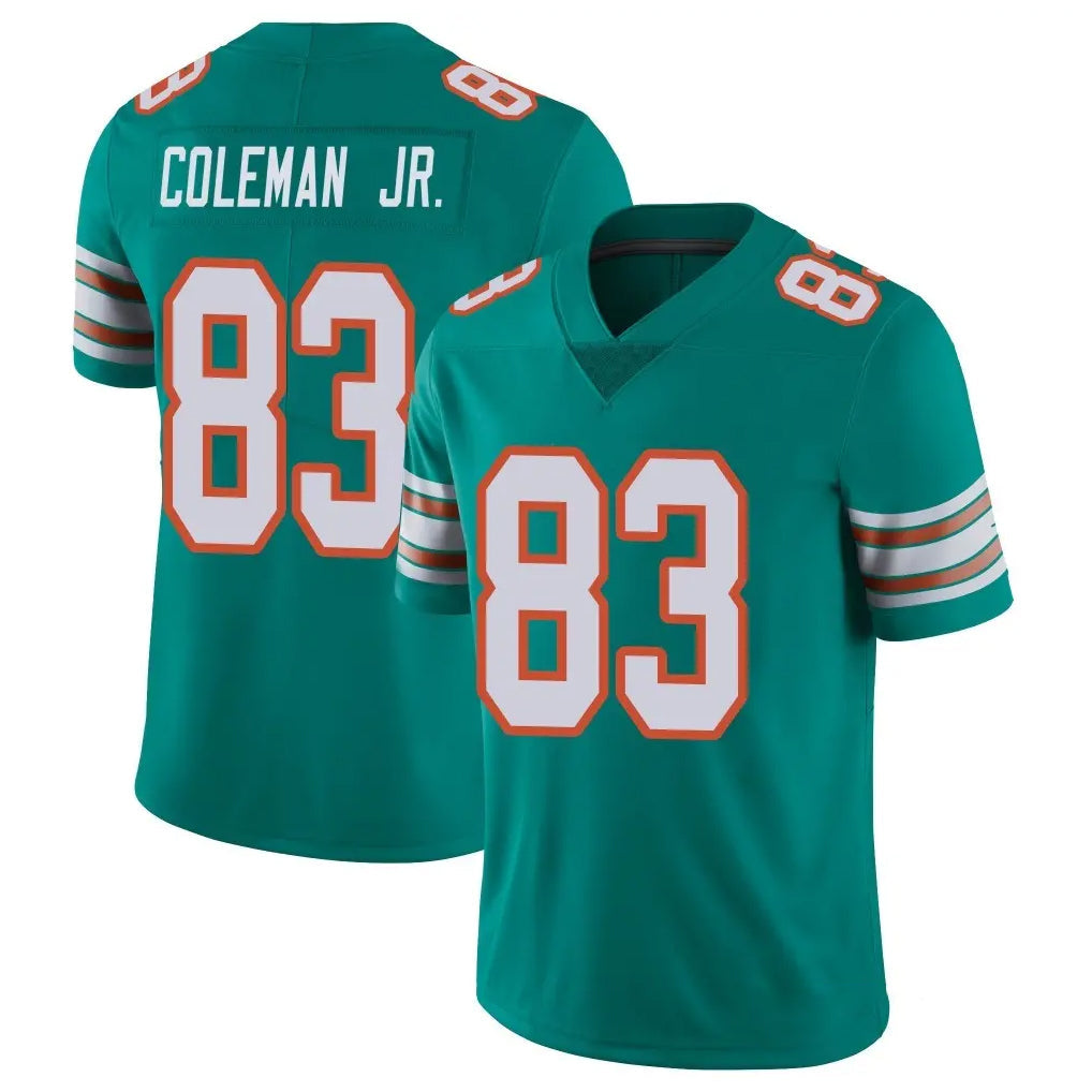 Johmsee M.Dolphins #83 Kevin Coleman Jr. Player Aqua Limited Alternate Vapor Untouchable Home Game Stitched Jerseys