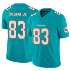 Johmsee M.Dolphins #83 Kevin Coleman Jr. Player Aqua Limited Vapor F.U.S.E. Home Game Stitched Jerseys