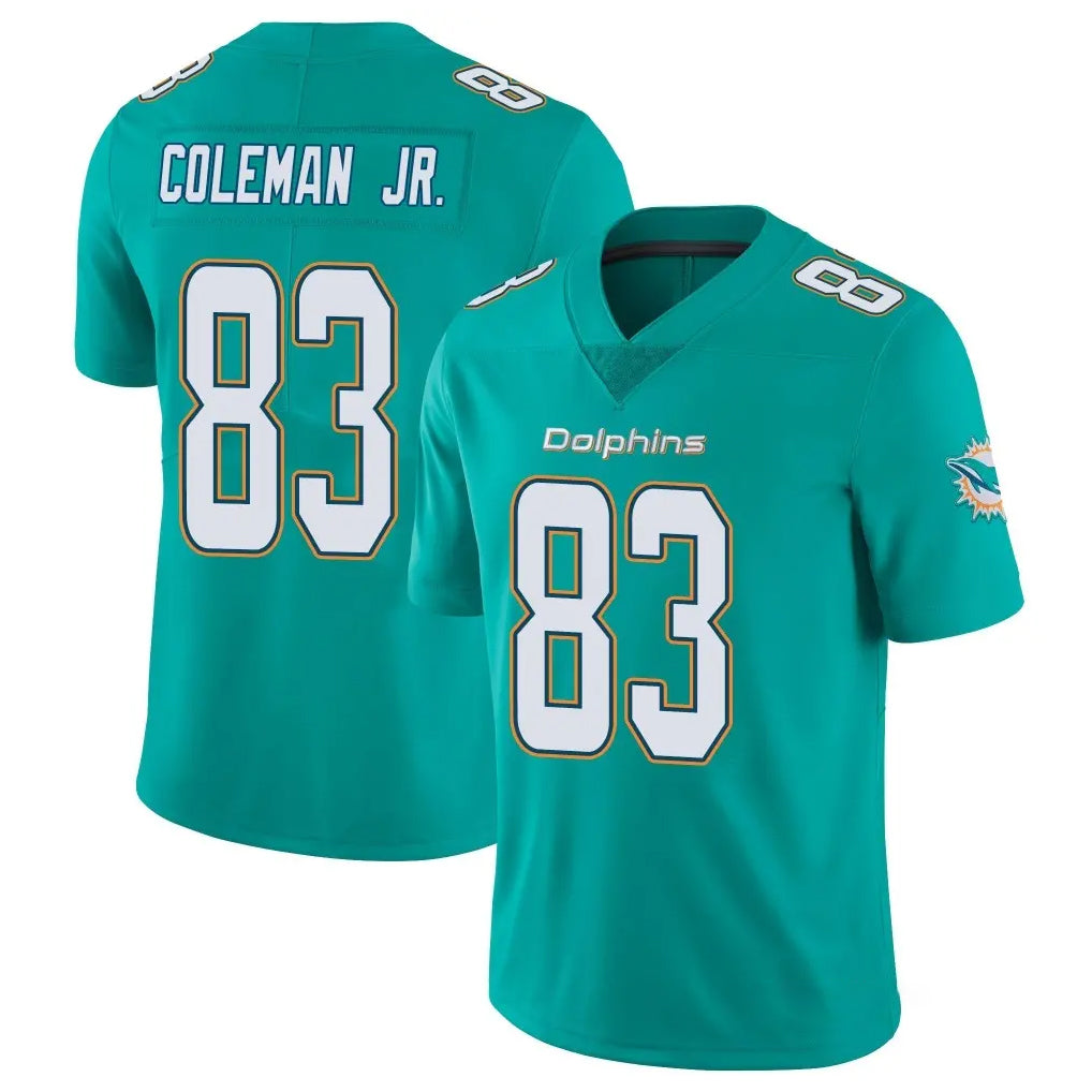 Johmsee M.Dolphins #83 Kevin Coleman Jr. Player Aqua Limited Vapor Untouchable Home Game Stitched Jerseys