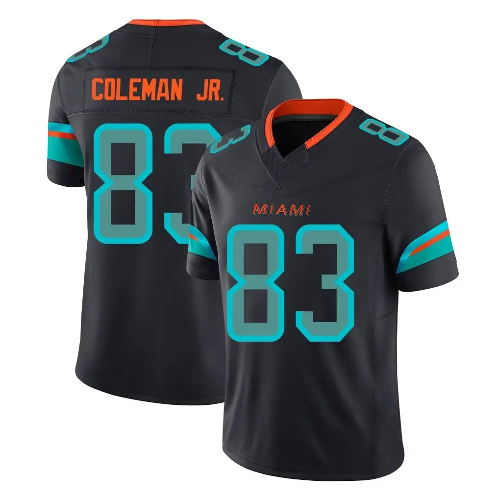 Johmsee M.Dolphins #83 Kevin Coleman Jr. Player Black Limited Pitch Rivalries Collection Home Game Stitched Jerseys