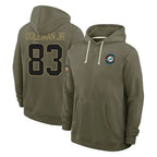 Johmsee M.Dolphins #83 Kevin Coleman Jr. Player Olive Salute to Service Pullover Hoodies Limited Stitched Jerseys
