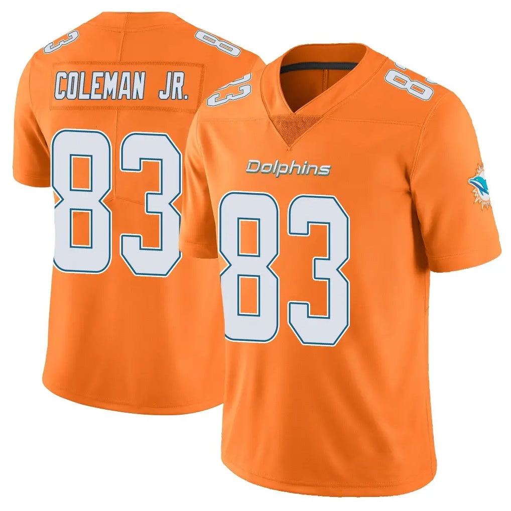 Johmsee M.Dolphins #83 Kevin Coleman Jr. Player Orange Limited Home Game Stitched Jerseys
