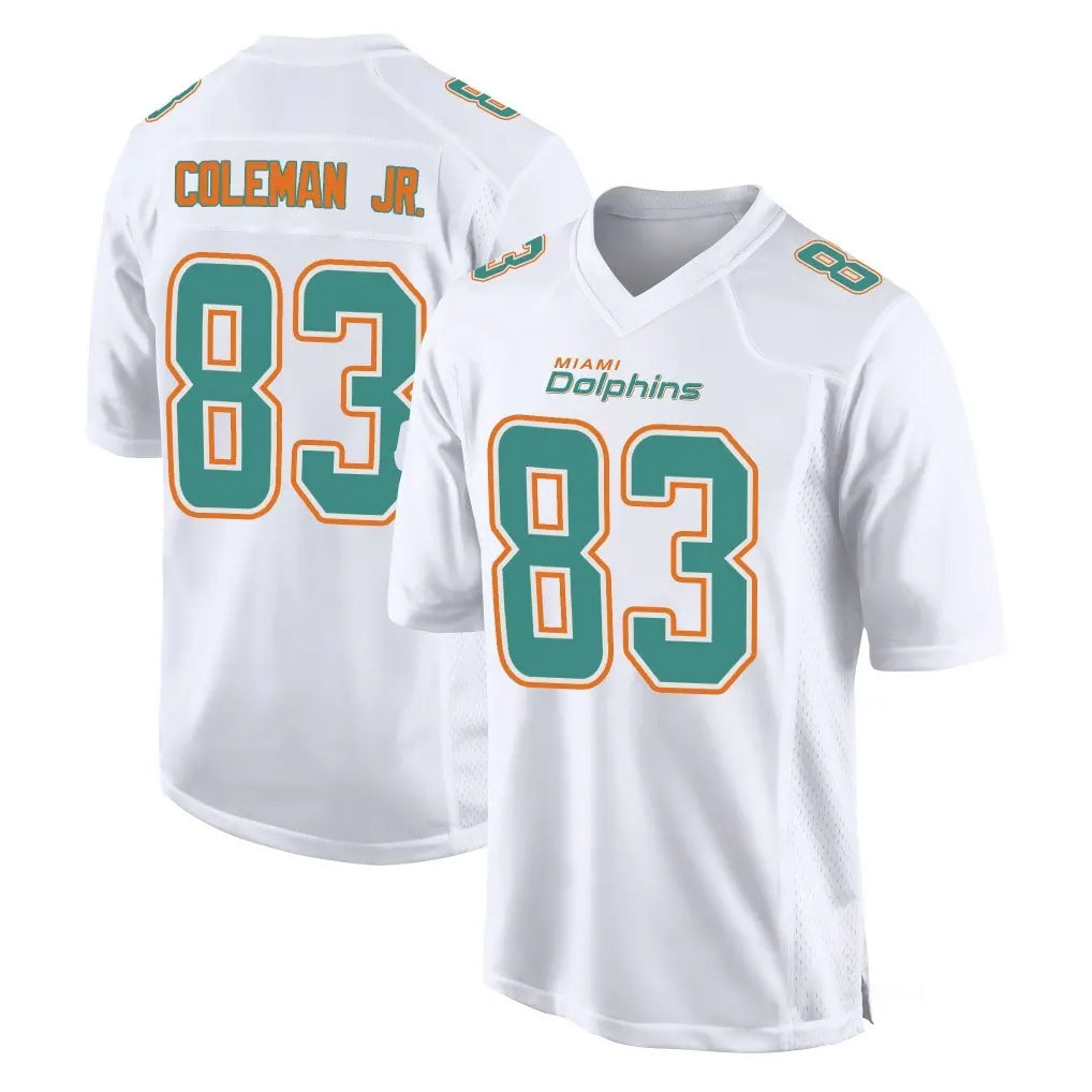 Johmsee M.Dolphins #83 Kevin Coleman Jr. Player White Fashion Home Game Stitched Jerseys