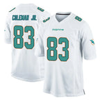 Johmsee M.Dolphins #83 Kevin Coleman Jr. Player White Home Game Stitched Jerseys