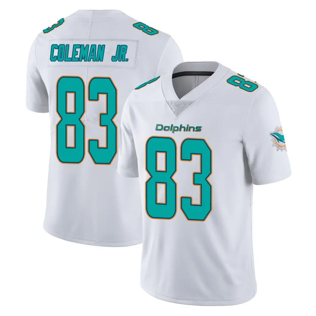 Johmsee M.Dolphins #83 Kevin Coleman Jr. Player White Limited Vapor Untouchable Home Game Stitched Jerseys