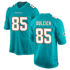 Johmsee M.Dolphins #85 Greg Dulcich Player Aqua Home Game Stitched Jerseys