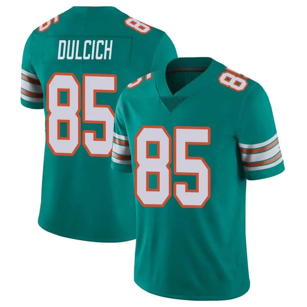 Johmsee M.Dolphins #85 Greg Dulcich Player Aqua Limited Alternate Vapor Untouchable Home Game Stitched Jerseys