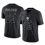 Johmsee M.Dolphins #85 Greg Dulcich Player Black Reflective Limited Game Stitched Jerseys