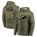 Johmsee M.Dolphins #85 Greg Dulcich Player Olive Salute to Service Pullover Hoodies Home Game Stitched Jerseys