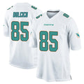 Johmsee M.Dolphins #85 Greg Dulcich Player White Home Game Stitched Jerseys
