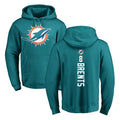 Johmsee M.Dolphins #8 JuJu Brents Player Aqua LOGO Pullover Hoodies Limited Stitched Jerseys