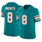 Johmsee M.Dolphins #8 JuJu Brents Player Aqua Limited Alternate Vapor F.U.S.E. Home Game Stitched Jerseys