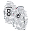 Johmsee M.Dolphins #8 JuJu Brents Player Arctic Camo Salute to Service Hoodies Limited Game Stitched Jerseys