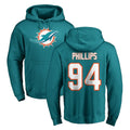 Johmsee M.Dolphins #94 Jordan Phillips Player Aqua LOGO Pullover Hoodies Limited Stitched Jerseys