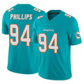 Johmsee M.Dolphins #94 Jordan Phillips Player Aqua Limited Vapor F.U.S.E. Home Game Stitched Jerseys