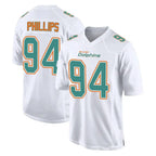 Johmsee M.Dolphins #94 Jordan Phillips Player White Fashion Home Game Stitched Jerseys