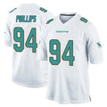 Johmsee M.Dolphins #94 Jordan Phillips Player White Home Game Stitched Jerseys