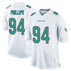 Johmsee M.Dolphins #94 Jordan Phillips Player White Home Game Stitched Jerseys
