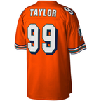 Johmsee M.Dolphins #99 Jason Taylor Mitchell & Ness Orange Big & Tall 2004 Retired Player Replica Jersey