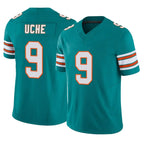 Johmsee M.Dolphins #9 Joshua Uche Player Aqua Limited Alternate Vapor F.U.S.E. Home Game Stitched Jerseys