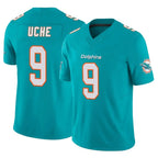 Johmsee M.Dolphins #9 Joshua Uche Player Aqua Limited Vapor F.U.S.E. Home Game Stitched Jerseys
