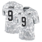 Johmsee M.Dolphins #9 Joshua Uche Player Arctic Camo Salute To Service Limited Game Stitched Jerseys