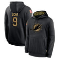 Johmsee M.Dolphins #9 Joshua Uche Player Black Salute to Service Hoodies Limited Game Stitched Jerseys