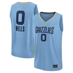 Johmsee M.Grizzlies #0 Jaylen Wells Light Blue Fast Break Replica Player Stitched Jerseys- Statement Edition