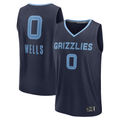 Johmsee M.Grizzlies #0 Jaylen Wells Navy Fast Break Replica Player Stitched Jerseys- Icon Edition