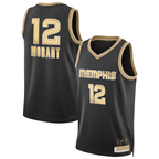 Johmsee M.Grizzlies #12 Ja Morant Black Select Series Swingman Stitched Jerseys