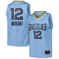 Johmsee M.Grizzlies #12 Ja Morant Light Blue Fast Break Replica Player Stitched Jerseys- Statement Edition