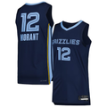 Johmsee M.Grizzlies #12 Ja Morant Navy Authentic Stitched Jerseys- Icon Edition