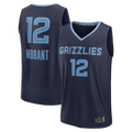 Johmsee M.Grizzlies #12 Ja Morant Navy Fast Break Replica Player Stitched Jerseys- Icon Edition